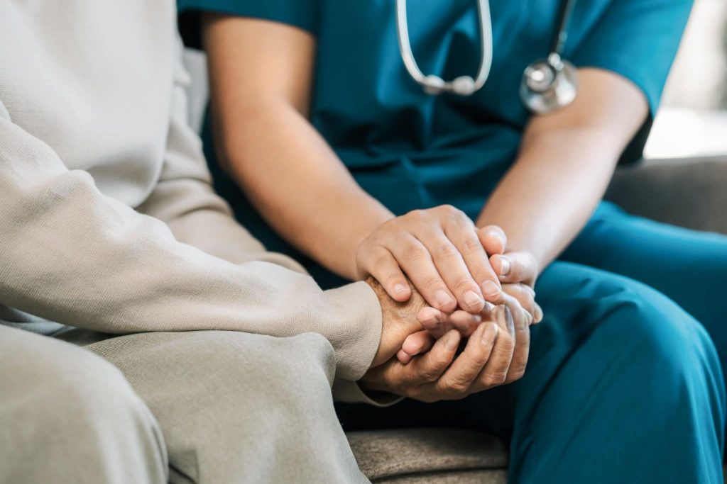 Ambulante Pflege Duisburg mit Patient